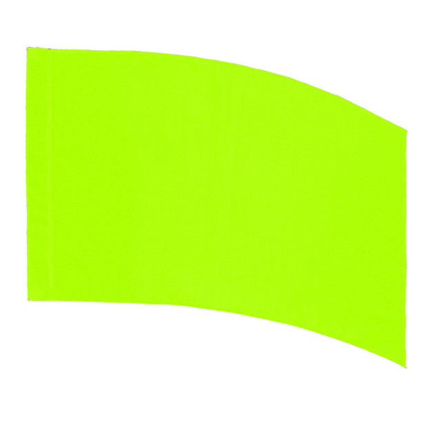Poly Silk Flag  Curved Rectangle NEON GREEN